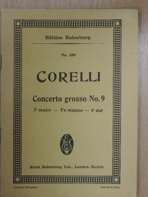 Arcangelo Corelli - Concerto grosso No. 9 [antikvár]
