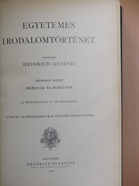 Alexics György - Egyetemes irodalomtörténet II. [antikvár]