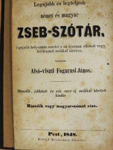 Fogarasi János - Legujabb és legteljesb német és magyar zseb-szótár [antikvár]