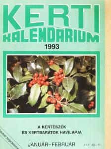 Dr. Ferenczy Tibor - Kerti Kalendárium 1993. január-február [antikvár]