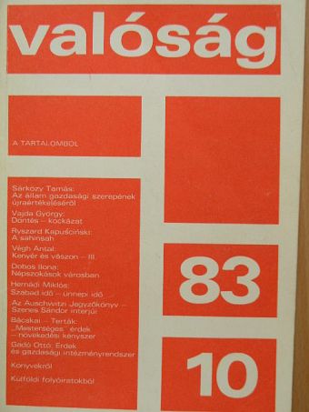 Bácskai Tamás - Valóság 1983. október [antikvár]