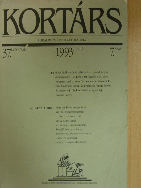 Czigány Lóránt - Kortárs 1993. július [antikvár]