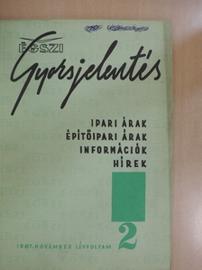 ÉGSZI Gyorsjelentés 1967. november [antikvár]