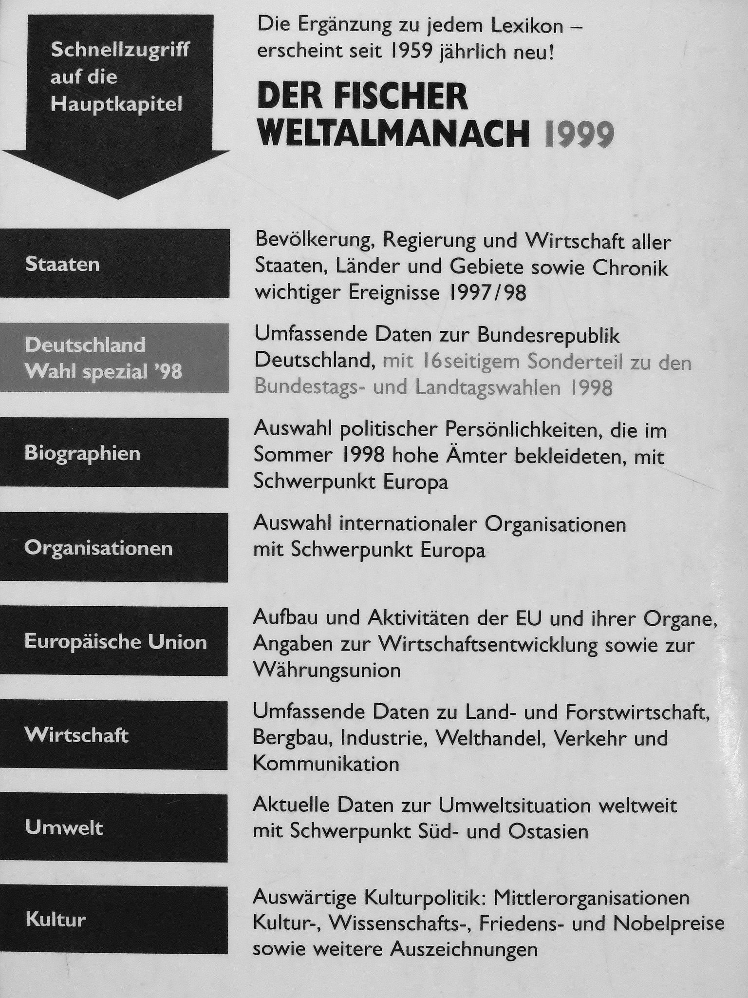 Frank Altmann - Der Fischer Weltalmanach 2001 [antikvár]