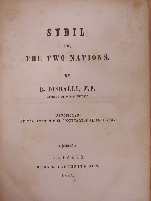 B. Disraeli - Sybil; or, the two Nations [antikvár]