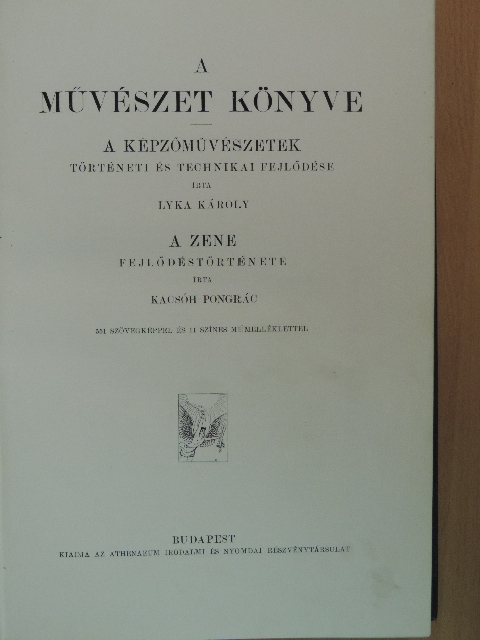 Kacsóh Pongrác - A művészet könyve [antikvár]