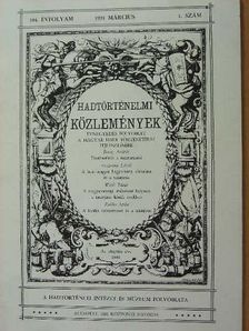 Bánkúti Imre - Hadtörténelmi Közlemények 1991. március [antikvár]