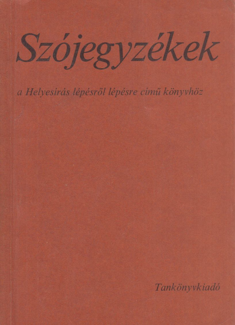Stenczer Ferenc - Szójegyzékek [antikvár]
