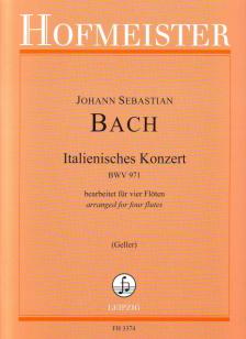 J. S. Bach - ITALIENISCHES KONZERT BWV 971 BEARBEITET FÜR VIER FLÖTEN (GELLER)