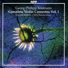 TELEMANN - COMPLETE VIOLIN CONCERTOS VOL.1 CD ELIZABETH WALLFISCH, L'ORFEO BAROCKORCHESTER