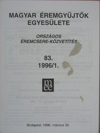 Baloghné Ábrányi Hedvig - Országos éremcsere-közvetítés 1996/1. [antikvár]