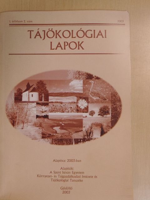 Centeri Csaba - Tájökológiai Lapok 2003/2. [antikvár]