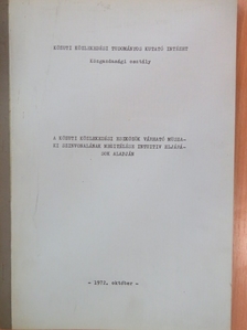 Eleméry Elemérné - A közuti közlekedési eszközök várható müszaki szinvonalának megitélése intuitiv eljárások alapján [antikvár]