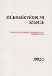 F. MENTÉNYI KLÁRA - Műemlékvédelmi szemle 1992/1 [antikvár]