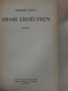 Barabás Gyula - Vihar Erdélyben [antikvár]