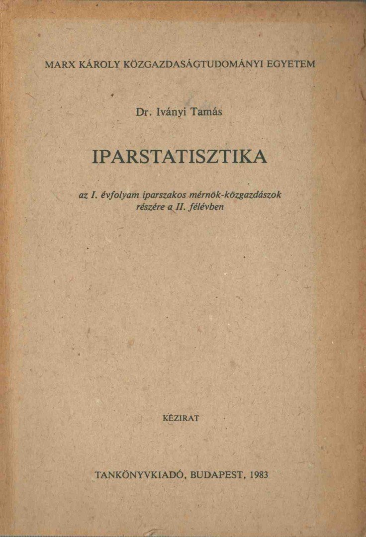 Iványi Tamás - Iparstatisztika [antikvár]