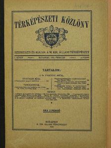 Dr. Fasching Antal - Térképészeti közlöny 1932. február [antikvár]