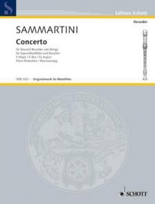 SAMMARTINI - CONCERTO FÜR SOPRANBLOCKFLÖTE UND STREICHER F MAJOR, KLAVIERAUSZUG