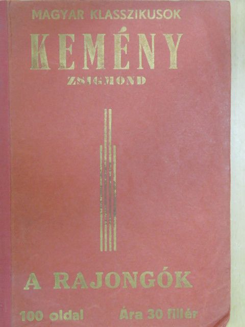 Báró Kemény Zsigmond - A rajongók [antikvár]