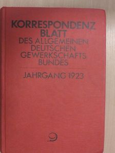 Korrespondenzblatt des Allgemeinen Deutschen Gewerkschaftsbundes - 33. Jahrgang (gótbetűs) [antikvár]