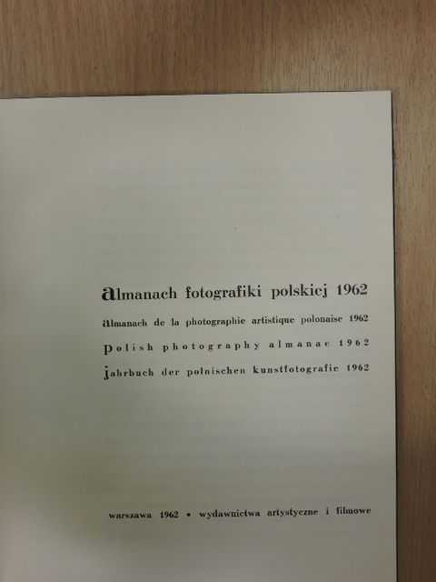 Almanach fotografiki Polskiej 1962 [antikvár]