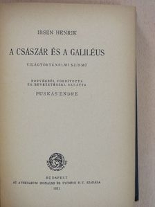 Ibsen Henrik - A császár és a Galiléus [antikvár]