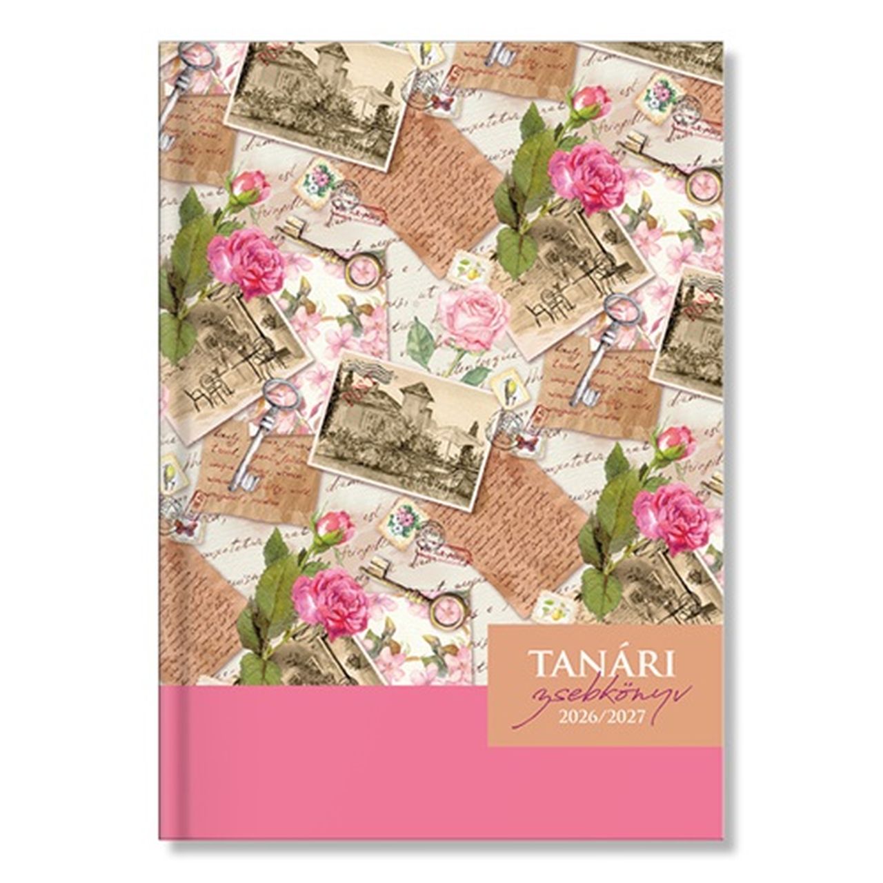 P4114 - 3089 - Tanári zsebkönyv pd 2026-2027 papír Rosa