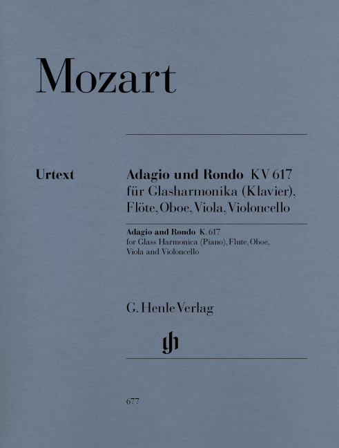 MOZART, W,A, - ADAGIO UND RONDO KV 617 FÜR GLASHARMONIKA,FLÖTE,OBOE,VIOLA,VIOLONCELLO