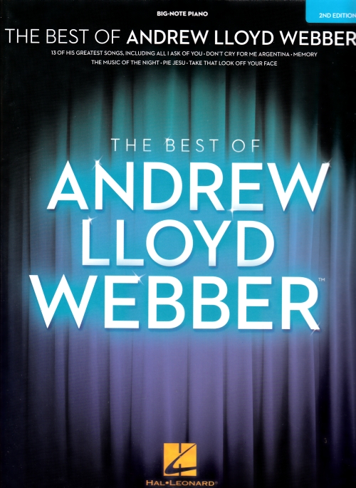 WEBBER, - ANDREW LLOYD WEBBER, THE BEST OF. BIG-NOTE PIANO