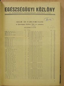 Egészségügyi közlöny 1961-1962. január-december [antikvár]