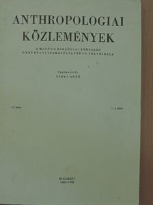 B. Morales - Anthropologiai közlemények 32. kötet 1-2. füzet [antikvár]