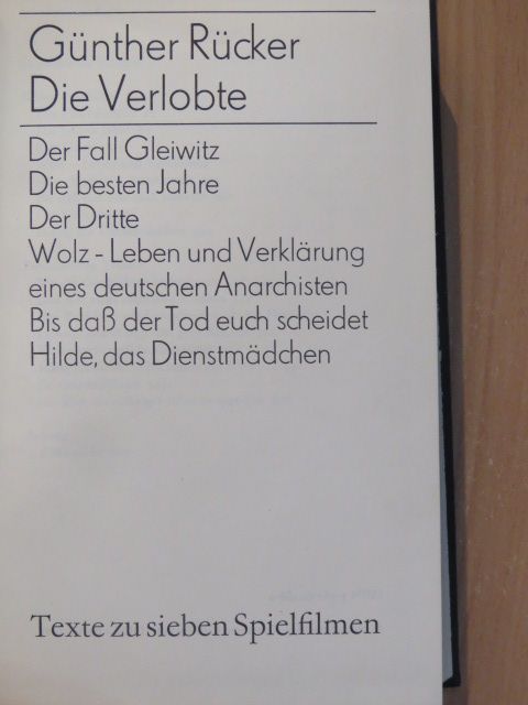 Günther Rücker - Die Verlobte [antikvár]