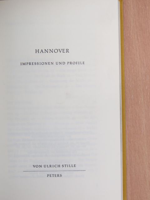 Ulrich Stille - Hannover [antikvár]