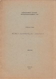 Kránicz Imre - Német szaknyelvi jegyzet [antikvár]