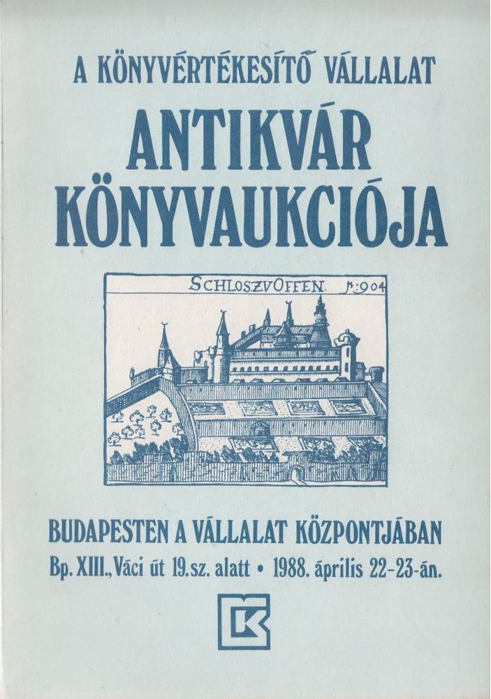 Fehér Alajos (szerk.), Gerő Zsuzsa (szerk.) - A Könyvértékesítő Vállalat antikvár könyvaukciója - 1988. április 22-23. [antikvár]