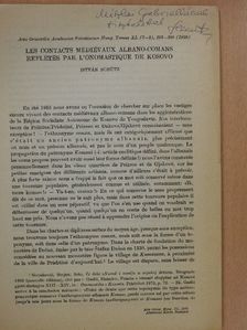 István Schütz - Les contacts médiévaux Albano-comans reflétés par l'onomastique de Kosovo (dedikált példány) [antikvár]