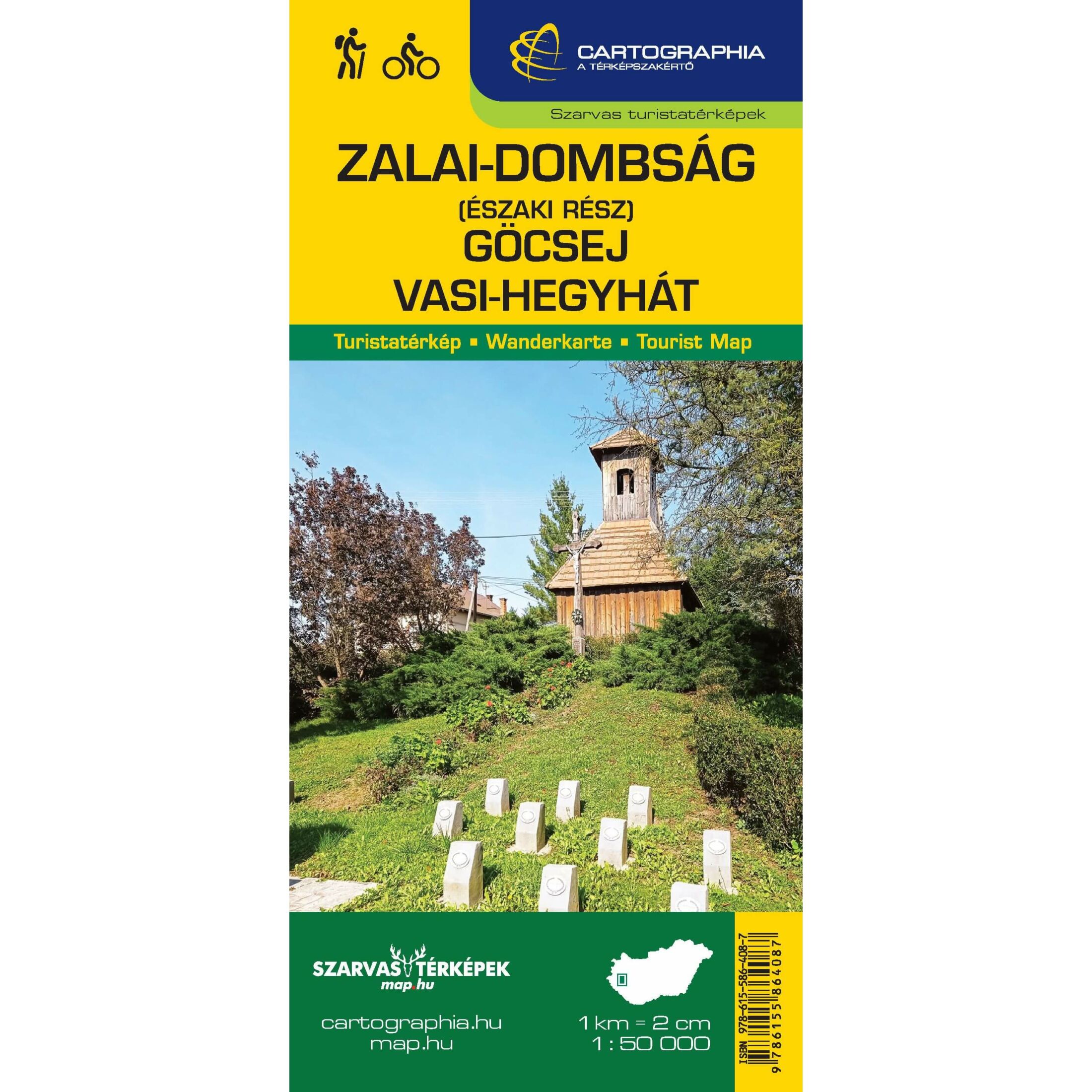 Zalai-dombság (északi rész) Göcsej, Vasi-hegyhát turistatérkép