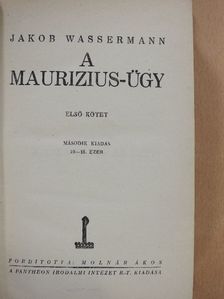 Jakob Wassermann - A Maurizius-ügy I-II. [antikvár]