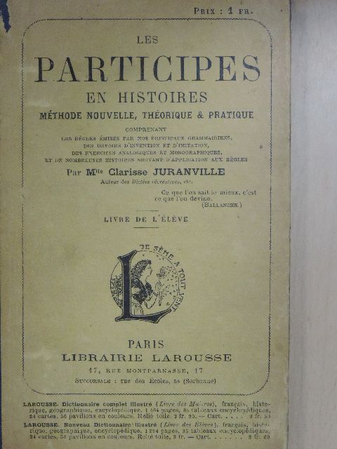 Mlle Clarisse Juranville - Les Participes en Histoires [antikvár]