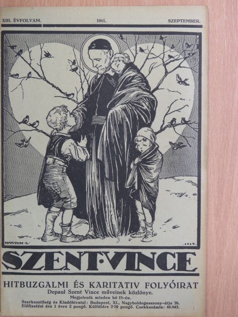 Dr. Horváth Józsefné - Szent Vince 1941. szeptember [antikvár]