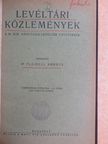 Dr. Döry Ferenc - Levéltári közlemények XI/1-2. [antikvár]