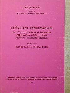 Élőnyelvi tanulmányok [antikvár]