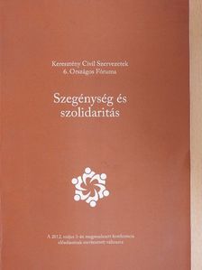 Balog Zoltán - Szegénység és szolidaritás [antikvár]