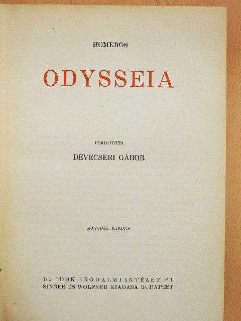 Homéros - Odysseia [antikvár]