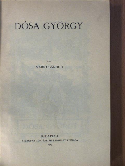 Dr. Márki Sándor - Dósa György [antikvár]