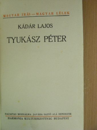 Kádár Lajos - Tyukász Péter [antikvár]