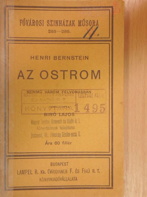 Henri Bernstein - Az ostrom [antikvár]