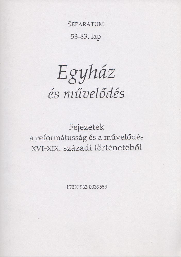 Imre Mihály, Szegedi Kis István - Egyház és művelődés [antikvár]