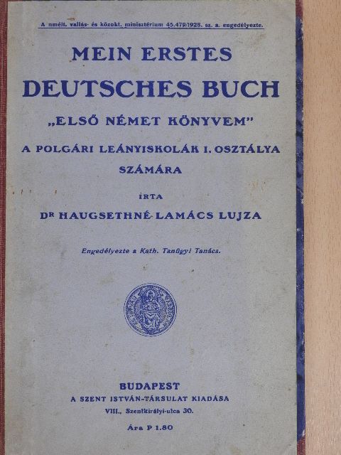 Dr. Haugsethné Lamács Lujza - "Első német könyvem" [antikvár]