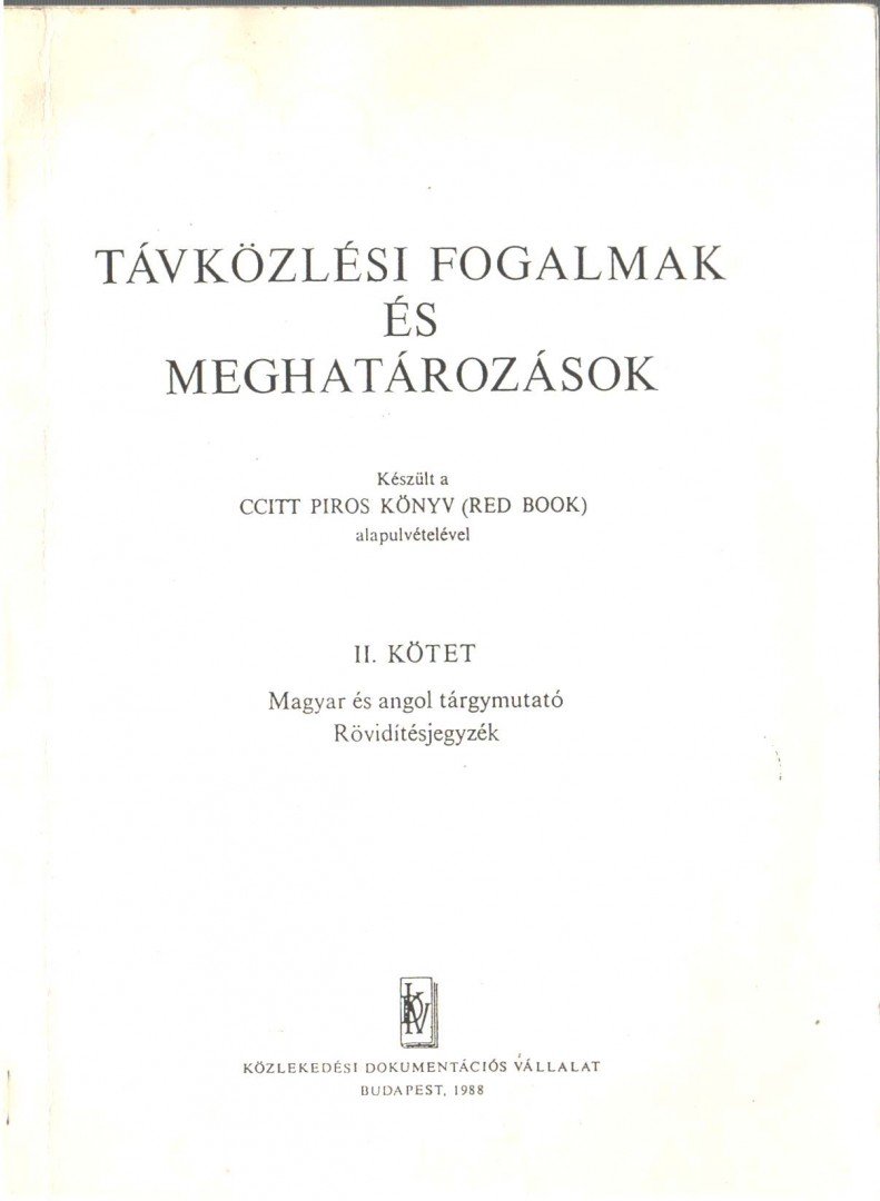 Lajkó Sándor - Távközlési fogalmak és meghatározások II. [antikvár]